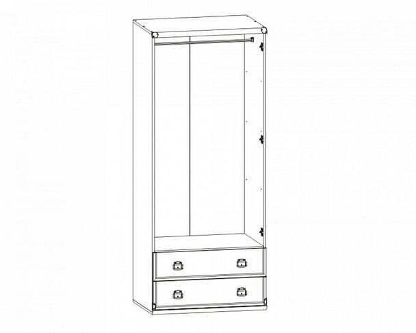 Шкаф платяной Индиана JSZF 2d2s - Вид 2