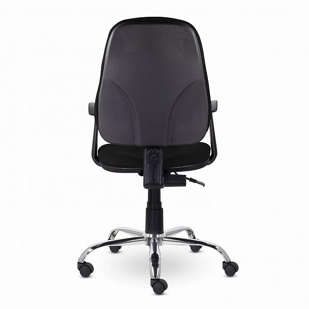 Кресло BRABIX "Comfort MG-322", хром, регулируемая эргономичная спинка, ткань, черное, 532558 - Вид 5
