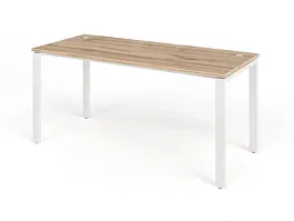TANDEM RTD067-MK-160-V Стол прямой на металлокаркасе ун-й 1600х700х750 Вотан/Белый - Фото предпросмотра