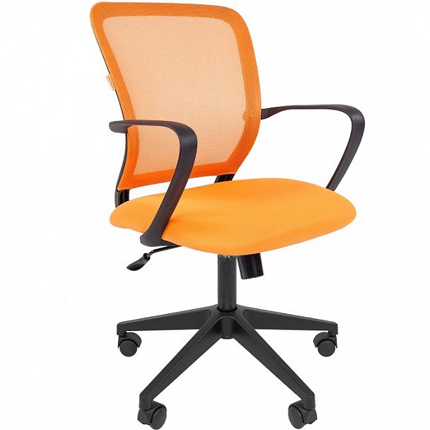 Кресло CHAIRMAN 698, ткань TW/сетчатый акрил, оранжевый - Вид 1