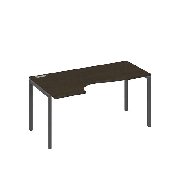 Стол эргономичный левый "Классика" на металлокаркасе DUE A4 А4 Б2 045 БП венге / металлокаркас антрацит - Вид 1