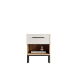 Тумбочка с верхним ящиком Nicole арт NEM11 Белый - Фото предпросмотра