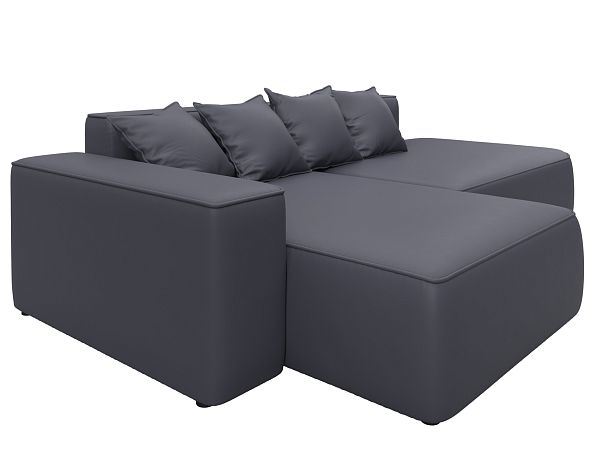 Диван угловой Лига-065 угол левый Экокожа серый - Вид 3