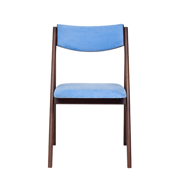 Стул раскладной Clack,  мягкая спинка, велюр Teddy 311, каркас бук морилка старинный орех - Вид 4