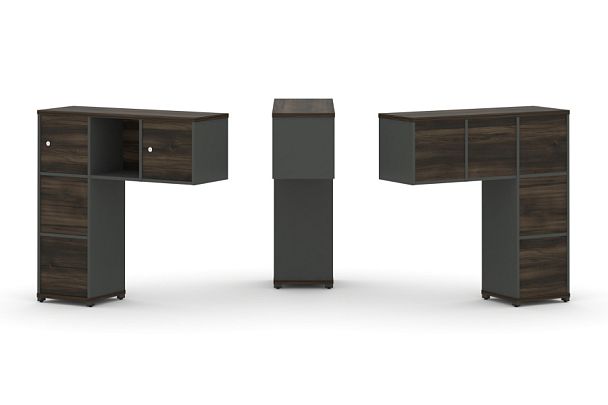 Concept Надставка низкая CN.ONN-004 Дуб Мали/Антрацит/Металл Антрацит 1099*365*1130 - Вид 1