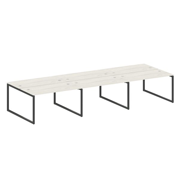 Metal System Quattro Р. ст. на 6 раб. места на О-образном м/к 40БО.СМ-6.3 Дуб наварра/Антрацит металл 4200*1475*750 - Вид 1