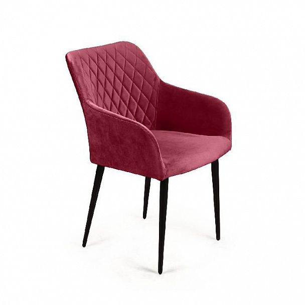 Стул с подлокотниками Robert, бархат винно-красный 16 - Вид 1