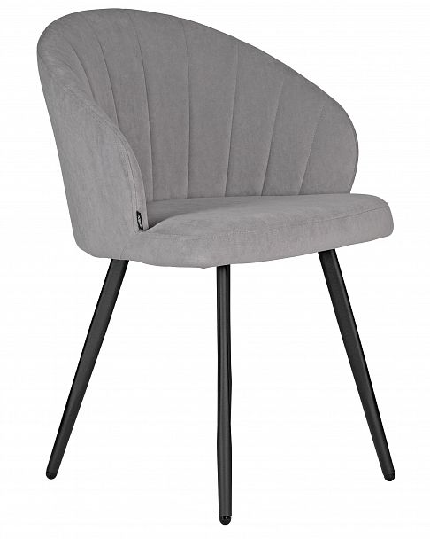 Стул обеденный DOBRIN NAOMI (ЭМАЛЬ ЧЕРНЫЙ МУАР велюр Catania Smoke) - Вид 2