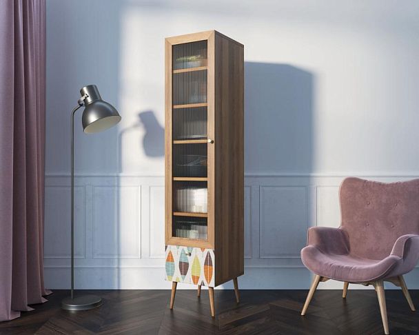 Буфет Berber одностворчатый с ящиком принт 48 арт BB48/Print_48 - Вид 3