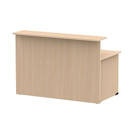 Стойка ресепшн прямая СР-160/80 дуб молочный - Фото предпросмотра