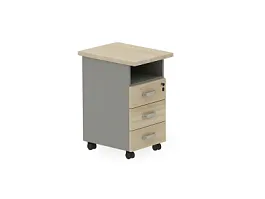 БЕРЛИН / BERLIN Тумба приставная левая 450х580х740 Акация/Серый - Фото предпросмотра