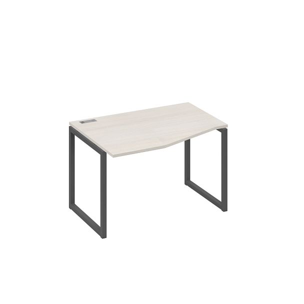 Стол эргономичный левый "Техно" на металлокаркасе QUATTRO A4 А4 Б4 061 БП дуб / металлокаркас антрацит - Вид 1