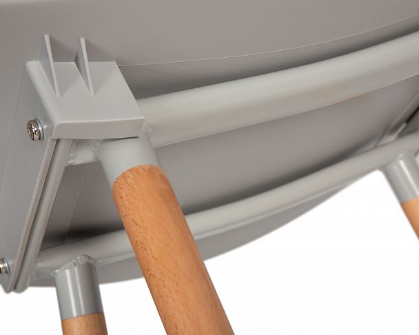 Стул обеденный DOBRIN ALIEN (ножки светлый бук, цвет светло-серый (GR-01)) - Вид 8