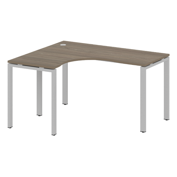 Metal System Стол криволинейный левый на П-образном м/к БП.СА-3 (L) Вяз/Серый металл 1400*1200*750 - Вид 1