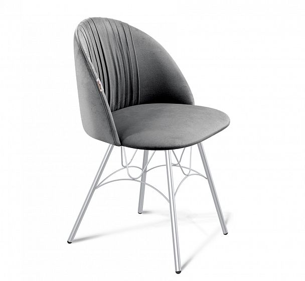 Стул Sheffilton SHT-ST35-1/S100 угольно-серый/хром лак - Вид 2