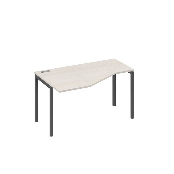 Стол эргономичный левый "Техно"на металлокаркасе DUE A4 А4 Б2 053 БП дуб / металлокаркас антрацит - Вид 1