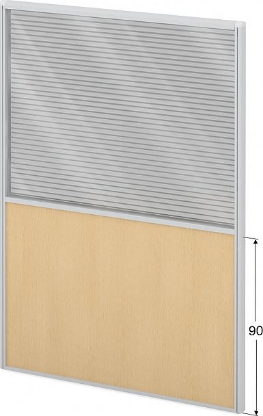 Модуль комбинированный "Мобильные офисные перегородки «Логика»" ПК-ЛГ-МДК200х140/90Ж/Д-В1-300 бук натуральный - Вид 1