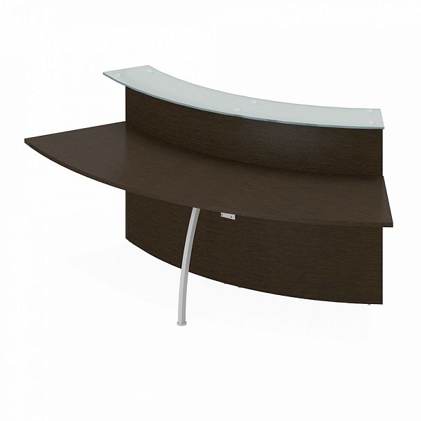 Модуль стойки-ресепшн радиусный "Имидж" ПК-ИМД-СКР248Х106СМ-В7-179 дуб ферраре - Вид 1