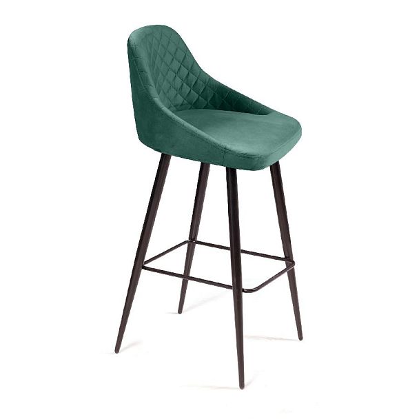 Стул барный Douglas ромб, бархат зеленый 19 - Вид 1
