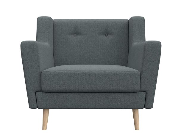 Кресло Брайтон Рогожка серый - Вид 2