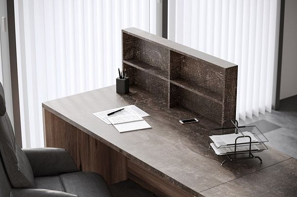 Тумба малая B-tone 45x81x61 дуб урбан бетон темный - Вид 9