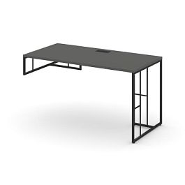 Rift Стол письменный для опорной тумбы левый RF.SPOT-013 (L) Антрацит/Металл Черный 1380*700*750 - Фото предпросмотра