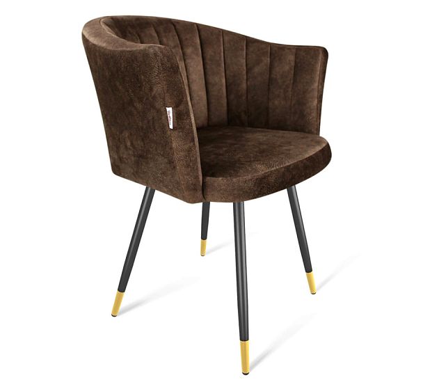 Стул Sheffilton SHT-ST42-1/S95-1 кофейный трюфель/черный муар/золото - Вид 1