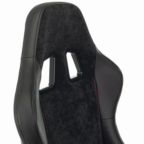 Кресло компьютерное BRABIX "Striker GM-121", синхромеханизм, 2 подушки, экокожа/велюр, черное, 532962 - Вид 14