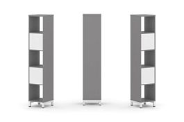 Стайл Проджект Набор стеллажа одностороннего, 5 ярусов SN.NS-511 Серый Пепел/Белый/Металл Белый 387* - Фото предпросмотра