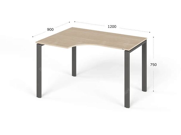 ЛАЙТ / LIGHT RLG016-10x9L Угловой стол 120x90x75 Дуб Сонома - Вид 2