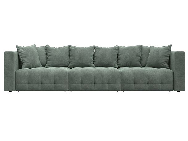 Диван прямой Лига-052 НПБ Лонг Велюр зеленый - Вид 2