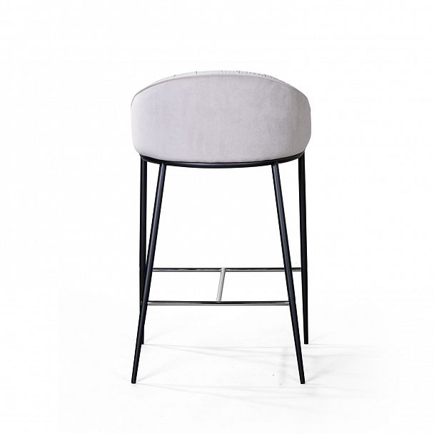 Стул полубарный Barkley, микровелюр серый - Вид 6