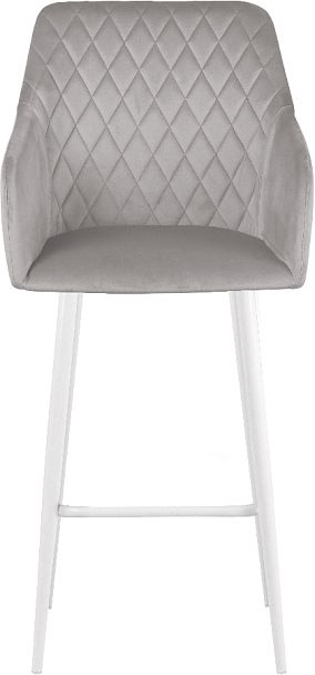 Барное поворотное кресло Барли К, Confetti silver/белый - Вид 3