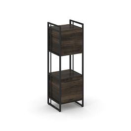 Rift Шкаф 3 ниши узкий RF.SU-33 (U) Дуб Мали/Металл Черный 420*396*1286 - Фото предпросмотра