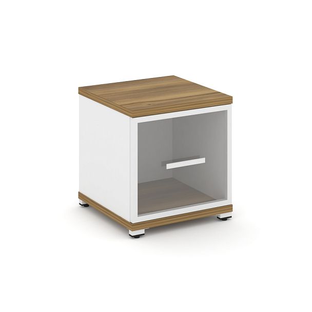 Concept Шкаф 1 узкая секция, 1 ниша CN.STU-113 RPW W Сандал Янтарный/Белый Бриллиант/Металл Белый/Прозрачный 420*420*450 - Вид 1