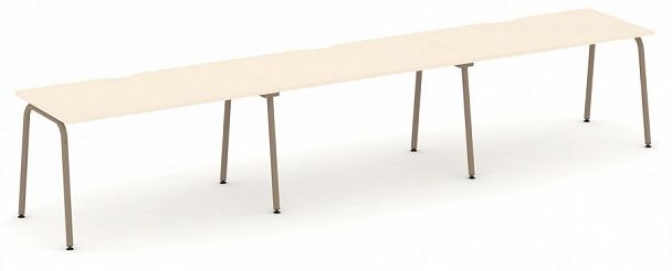 Рабочая станция на 3 места "ESTETICA" ES.RS-3.3-VK Сатин - Вид 1