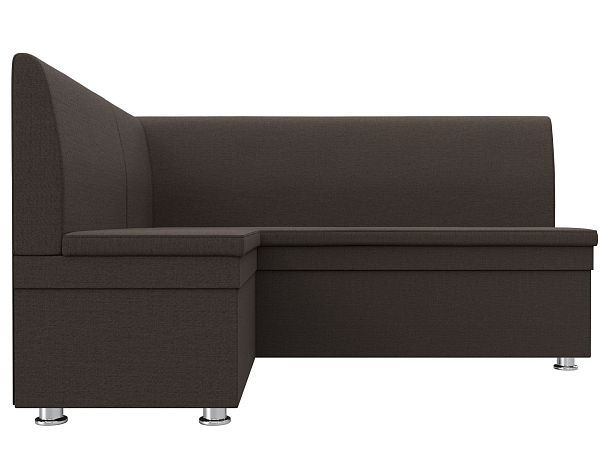 Диван кухонный угловой Уют левый угол Рогожка коричневый - Вид 2