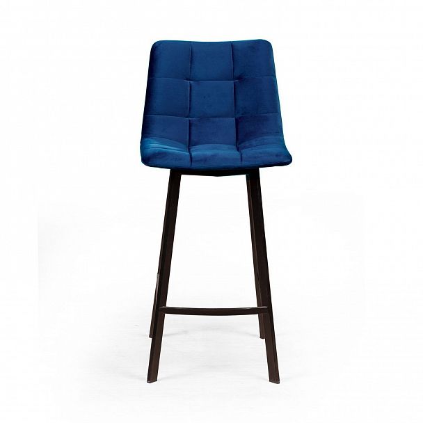 Стул полубарный UNO, бархат синий 29 / черный профиль - Вид 3