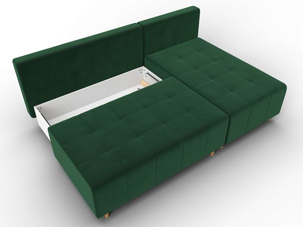 Диван угловой Лига-102 угол универсальный Велюр зеленый - Вид 7
