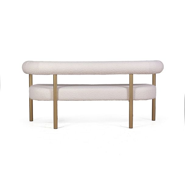 Диван Biggi, букле Turin ivory / опоры золото - Вид 6