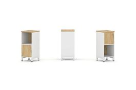 Style Project Набор стеллажа 2-х сторон., 2 яр. SN.NSD-211 Белый/Тиквуд Светлый/Металл Белый 387*400 - Фото предпросмотра