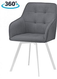 Кресло поворотное Мони Серый E86 / белый - Фото предпросмотра