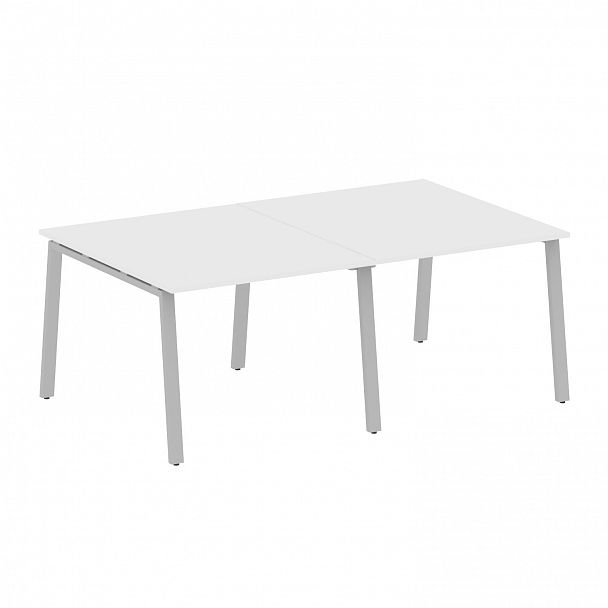 Стол для переговоров "Metal System" БА.ПРГ-2.1 белый/серый - Вид 1