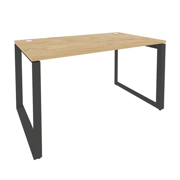 Onix Стол рабочий на О-образном м/к O.MO-SP-3.8 Тиквуд светлый/Антрацит металл 1380*800*750 - Вид 1