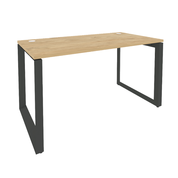 Onix Стол рабочий на О-образном м/к O.MO-SP-3.7 Тиквуд светлый/Антрацит металл 1380*720*750 - Вид 1