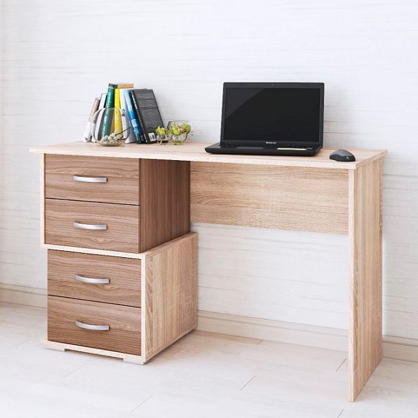 Стол письменный Сити-2 (1200*750*500) ясень шимо/дуб сонома - Вид 1