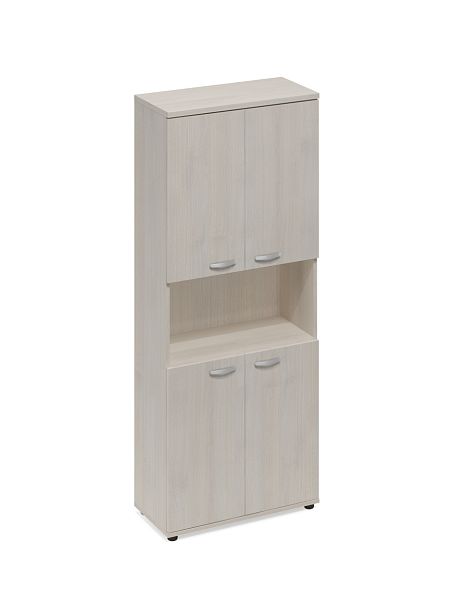 Шкаф для документов 4-дверный с открытой нишей A4 А4 9374 дуб шамони - Вид 1