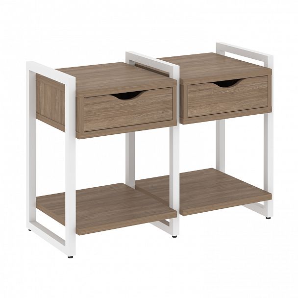 Тумба на опорах наборная "Loft" VR.L-TN-1.O дуб аризона/белый - Вид 1