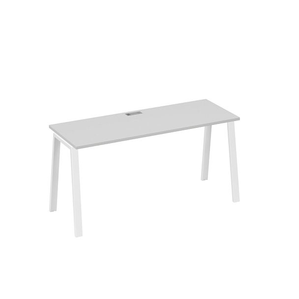 Стол письменный на металлокаркасе TRE A4 А4 Б3 005 БП серый / металлокаркас белый - Вид 1