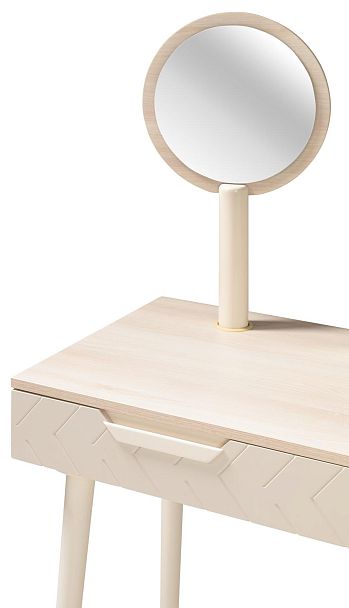 Зеркало для стола туалетного Сканди Жемчужно-белый - Вид 6